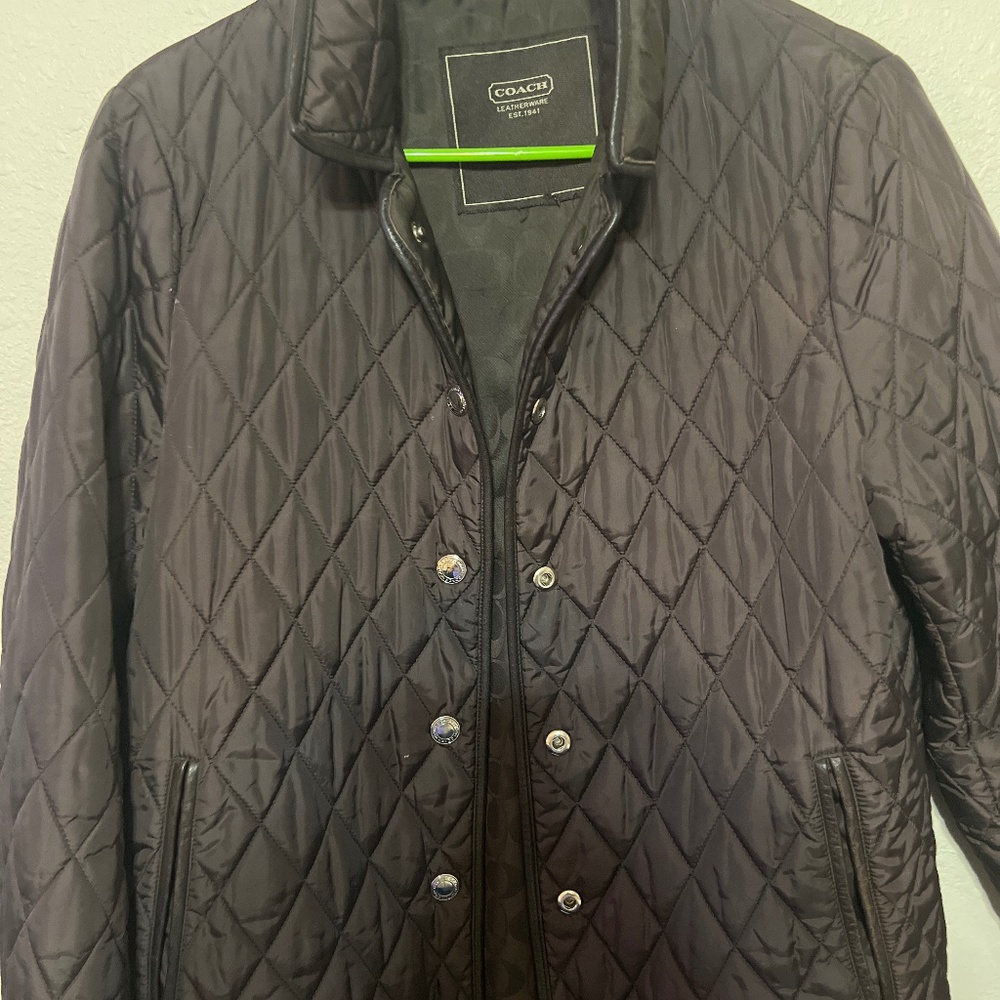 Coach XL reversible jacket one side and coat look on other